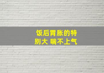 饭后胃胀的特别大 喘不上气